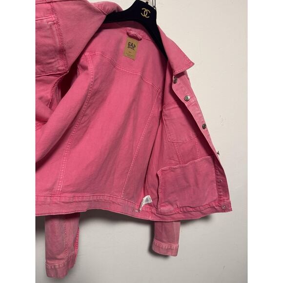 GAP Barbie Jacket Womens 2XL Tall Denim Trucker Collab 2023 Puff Sleeve Button - Picture 8 of 9